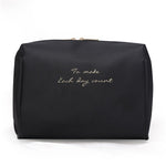 PURDORED 1 pc Solid Color Cosmetic Bag